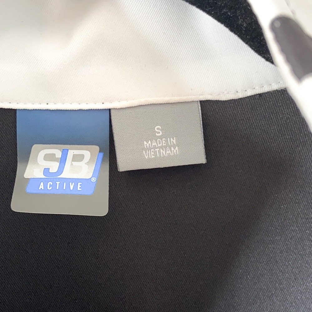 SJB Active | Black & White Striped Zip-Up Athletic Jacket – Size Small - Picture 5 of 9